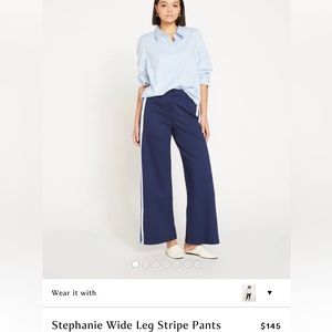 UNIVERSAL STANDARD Wide Leg Stripe Pants